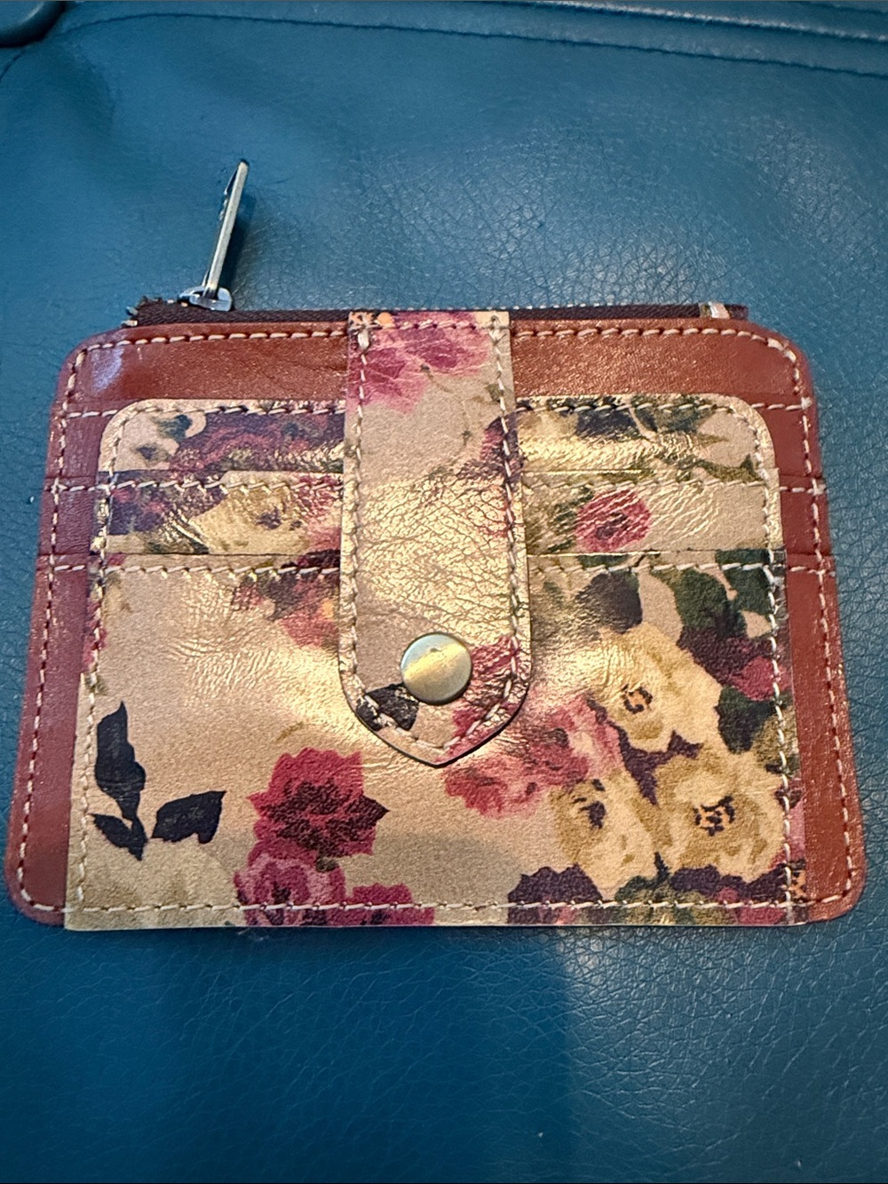 Patricia Nash flower leather card case
